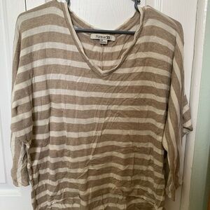 Forever 21 Women's Striped Tan Top